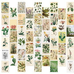 YOUMIKA  -  Vintage Herbal Wall Collage Cards Kit