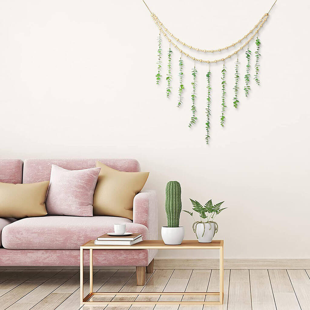 YOUMIKA  -  Wooden Beads With Vines Wall Decor