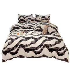 YOUMIKA  - Zebra Art Print Bedding Set